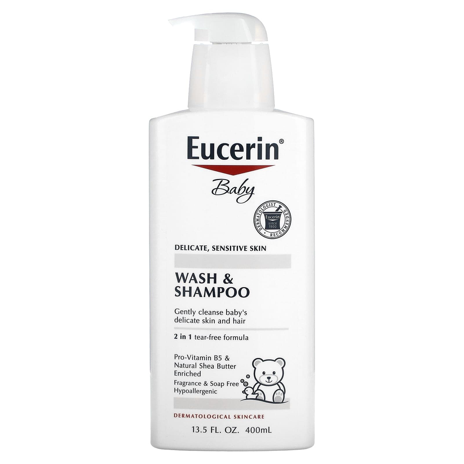 Eucerin, Baby, Wash & Shampoo, Fragrance-Free, 13.5 fl oz (400 ml)