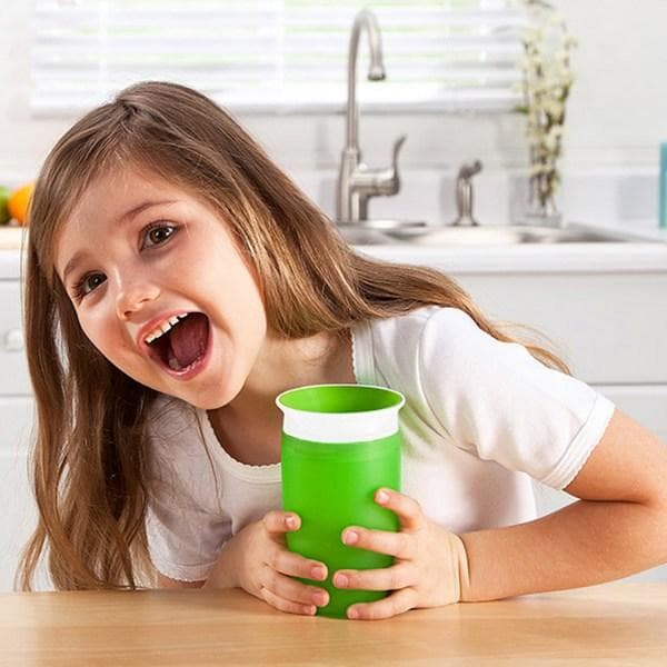 Munchkin Miracle 360 large capacity cup lid set, green, 1 set, Popular Korean parenting items