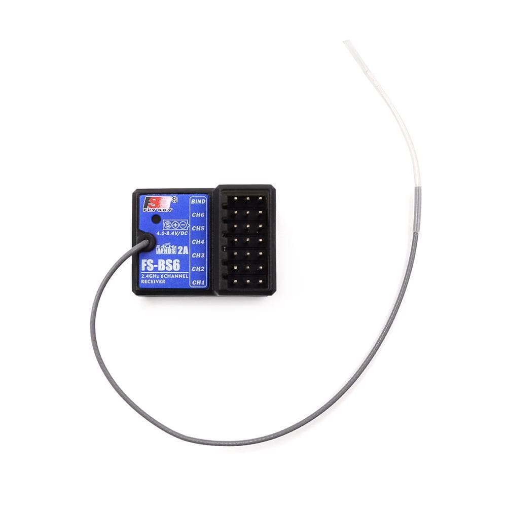 FlySky FS-BS6 Receiver 2.4Ghz 6CH AFHDS2 for FlySky FS-GT5 FS-IT4S Transmitter black