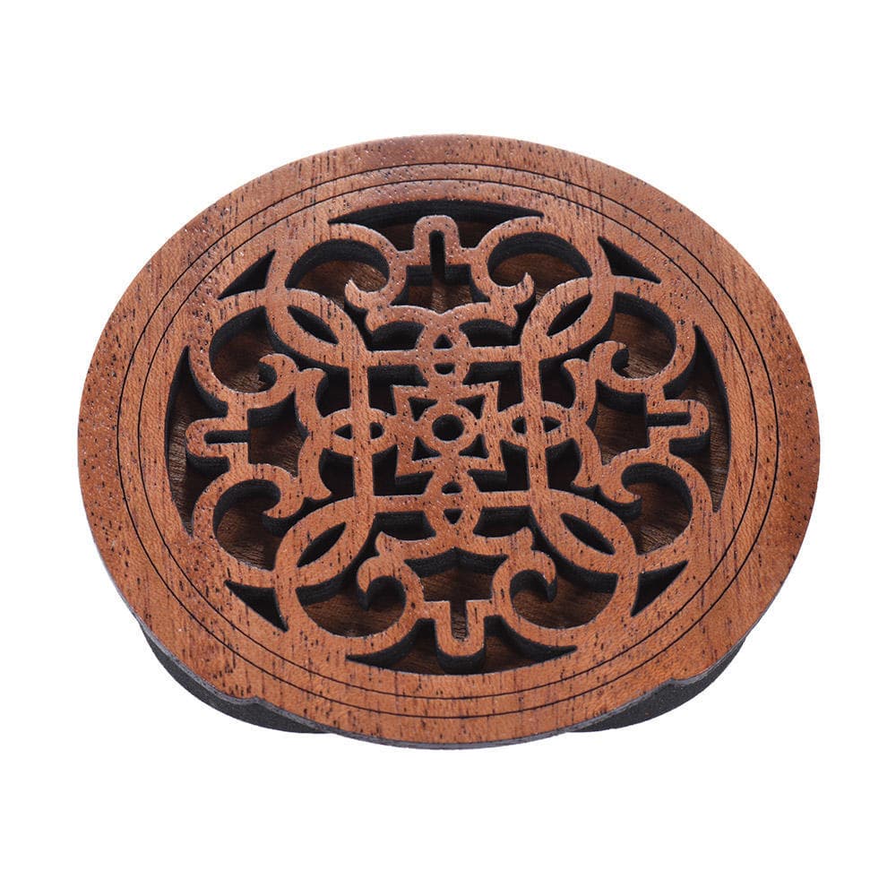 Guitar Wooden Sound Hole Cover Block Feedback Buffer Mahogany Wood Hot