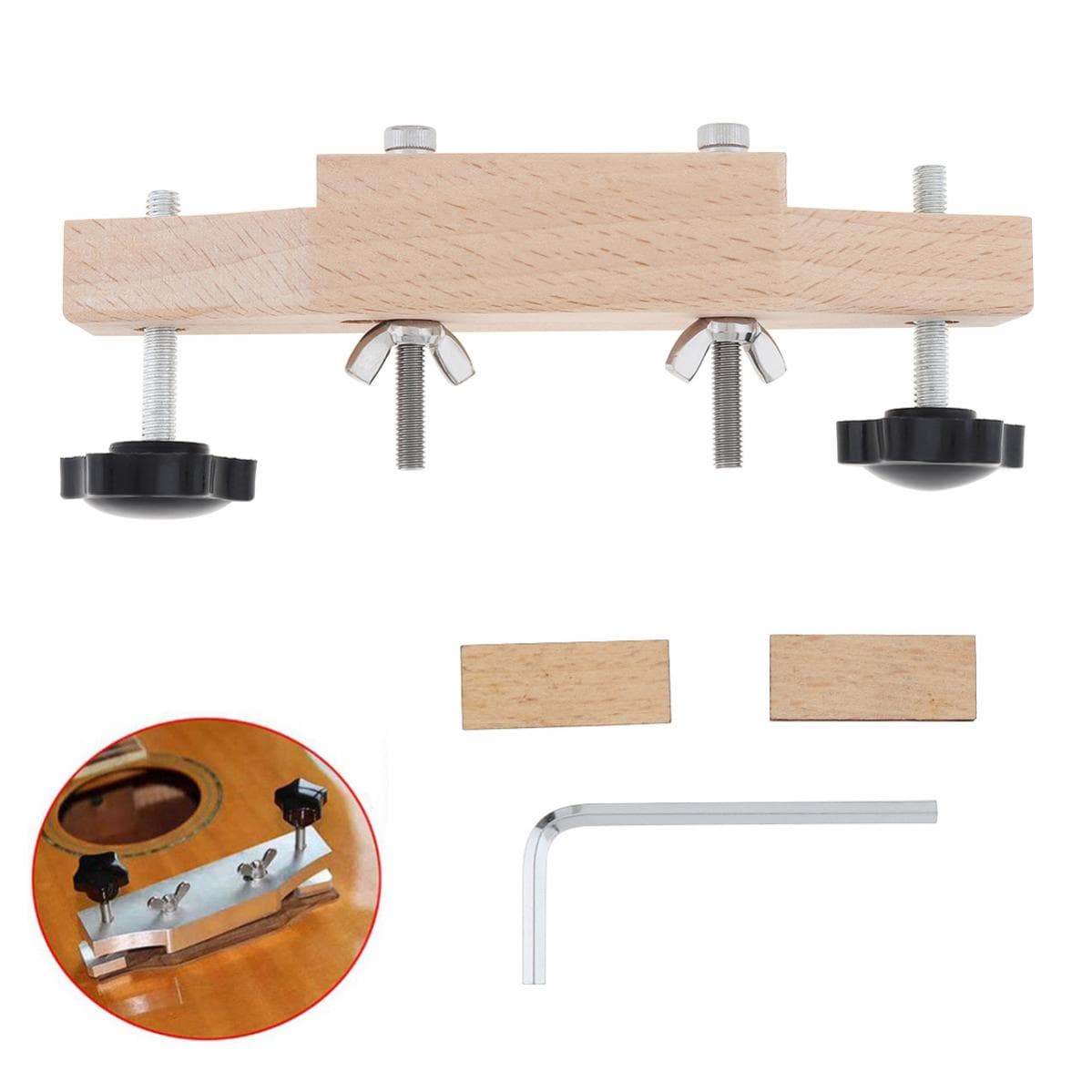 Guitar Bridge Clamp Repair Tool Folk Classical Guitar Bridge Replacement Fixture Luthier Tool