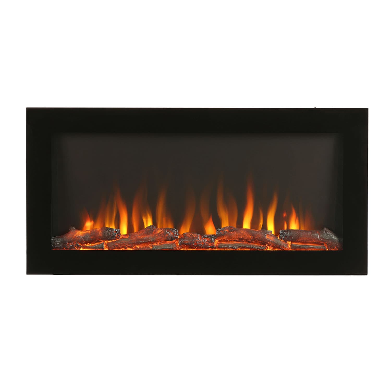 Camino Elettrico Moderno a Parete Nero da 32" -  Edge  - ECOSO by Hudson Reed