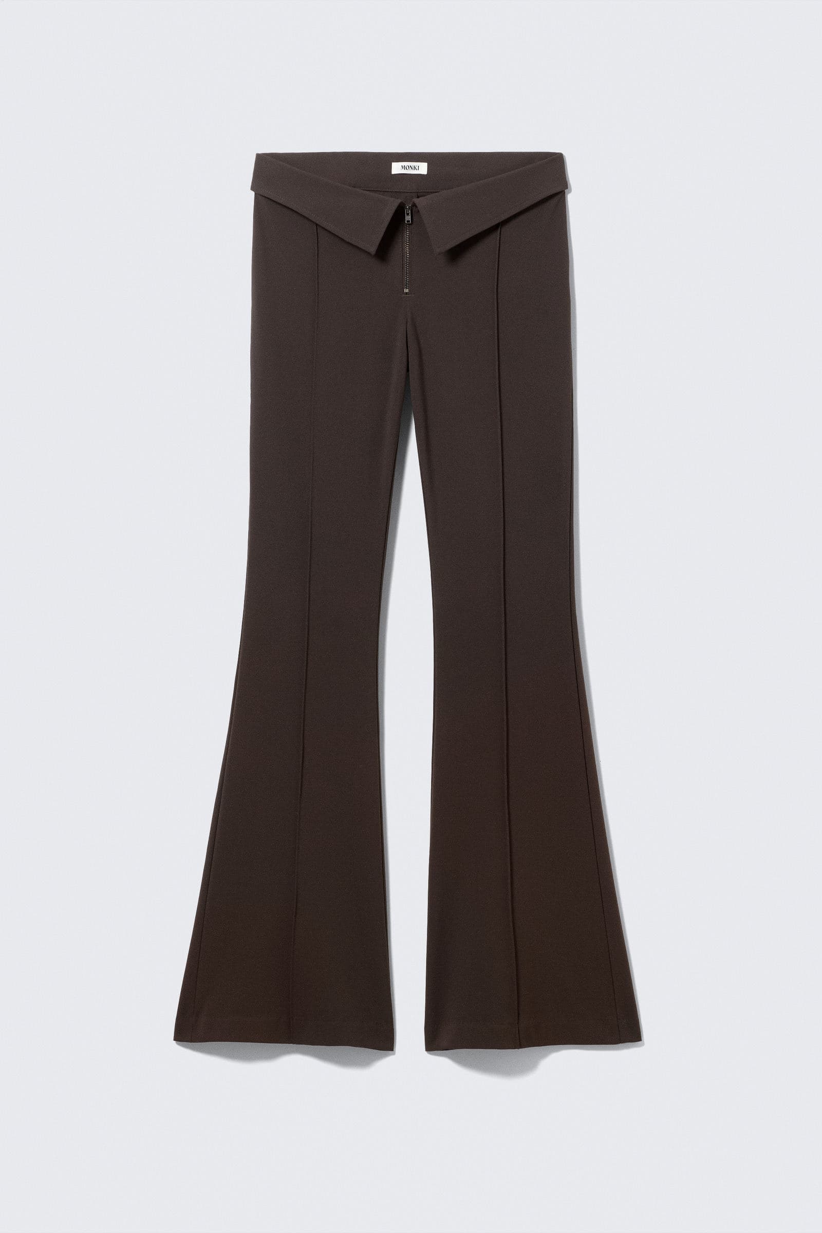 Low Rise Flared Suit Trousers