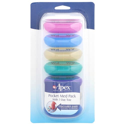 Apex, Pocket Med Pack with 7-Day Tray, 1 Tray