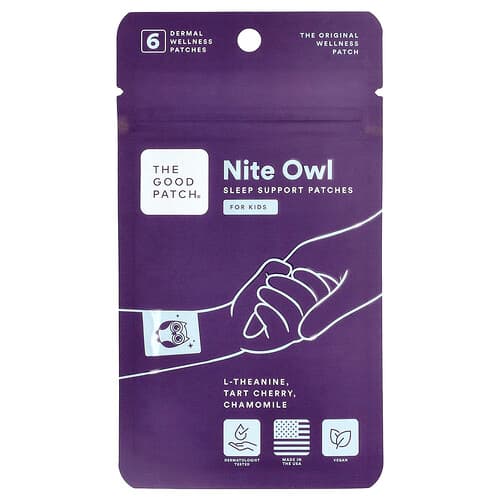 The Good Patch, Nite Owl, For Kids, 6 Derma Wellness Patches