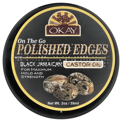 Okay Pure Naturals, On The Go Polished Edges with Black Jamaican Castor Oil, 2 oz (59 ml)
