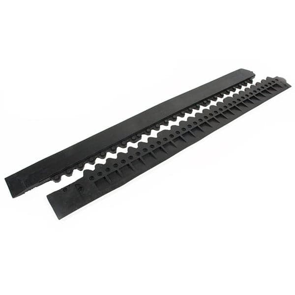 Interlock Solid Rubber Tiles & Edges - Male Edge/Corner Black