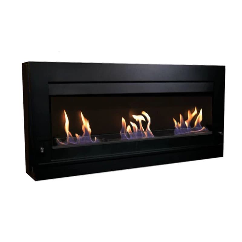 Large Wall-Mounted Bio Fireplace in Black | ScandiFlames Wall Bio Fireplace