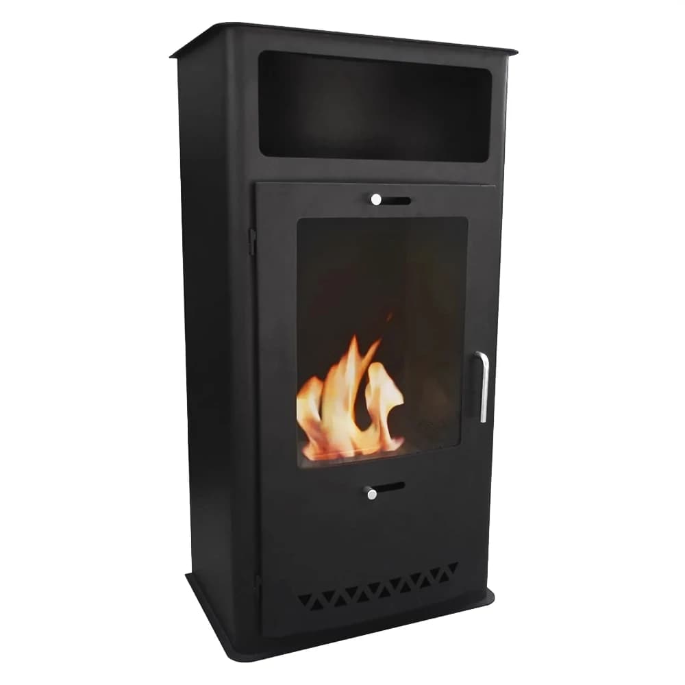 Boston black - bio fire in traditional fireplace design | from ScandiFlames - classic stove look