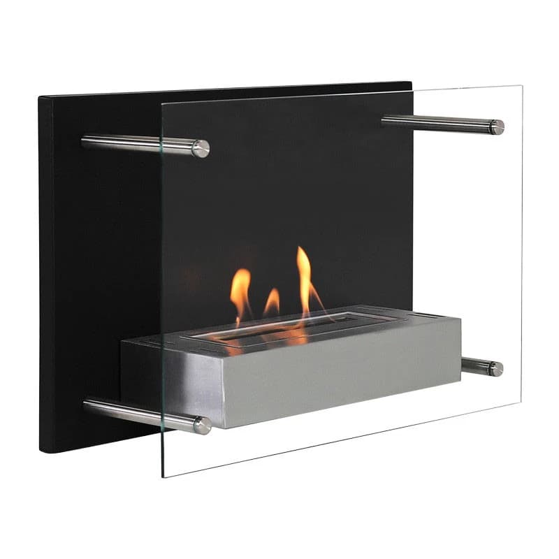 ScandiFlames Nevada - Bioethanol fireplace for wall mounting - large glass front