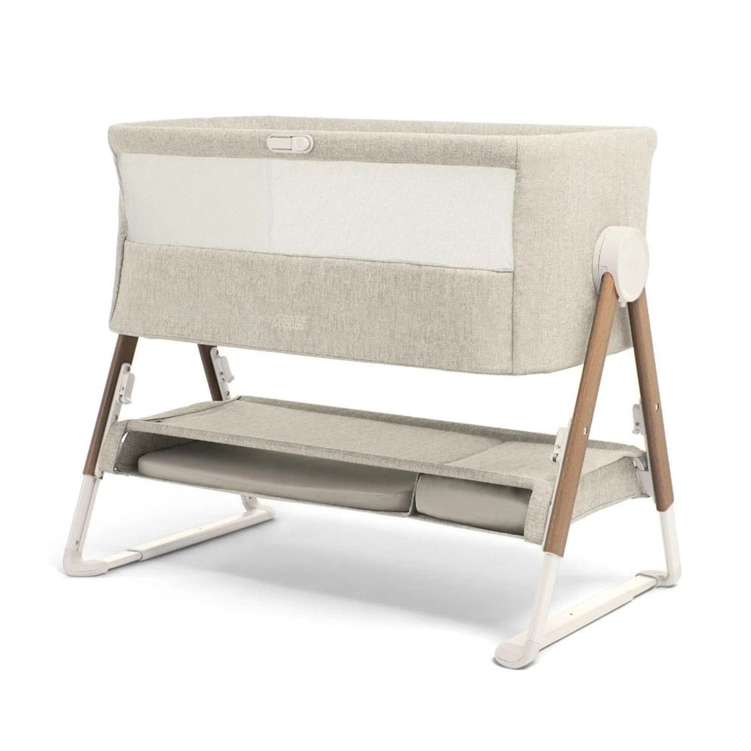 Mamas & Papas Lua Bedside Crib - Fawn | Safe & Stylish Co-Sleeping