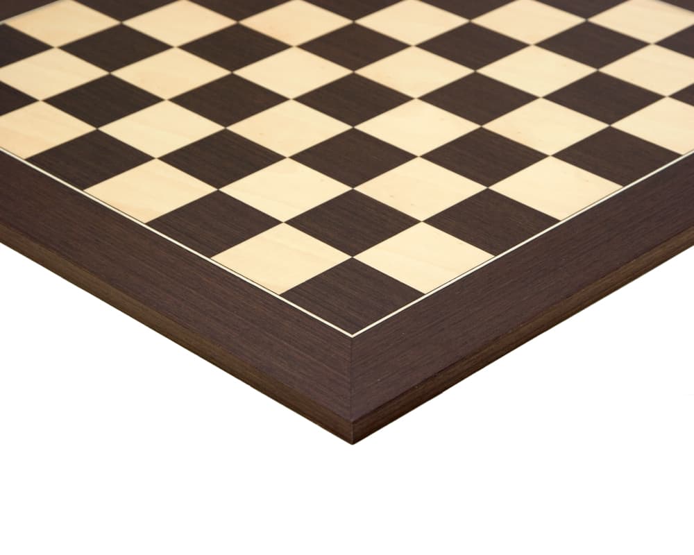 21.7 Inch Wenge and Maple Deluxe Chessboard