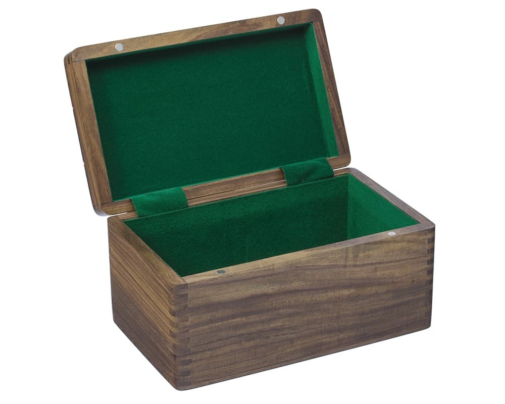 Polished Sheesham Chess Case with Hinged Lid 10 by 6 Inches