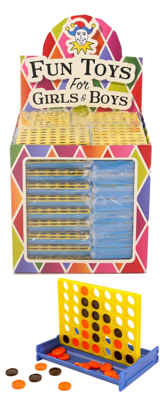 Mini 4 In A Row Game Pocket Travel Game Party Bags (1, 5, 10, 50, 100)