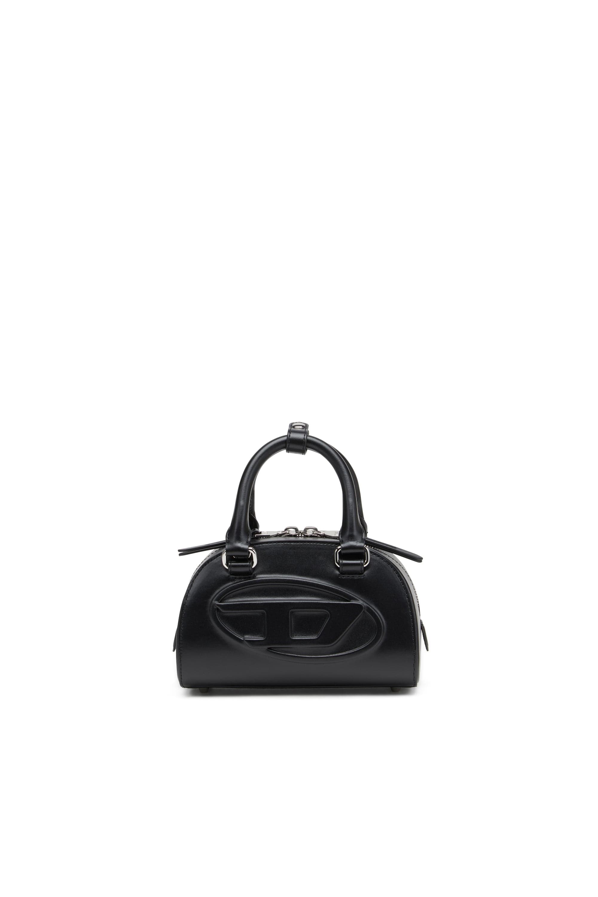 Diesel - 1DR Dome-Leather Small bowling bag - Crossbody Bags - Woman - Black