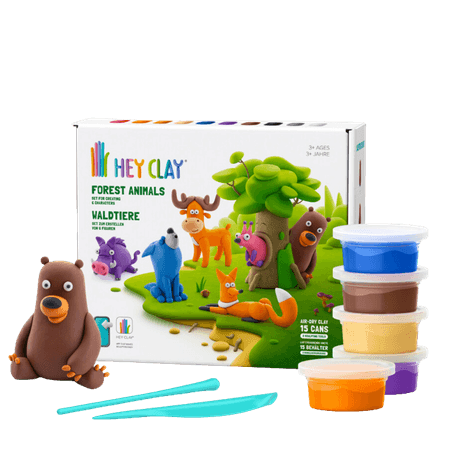 Tomy Hey Clay Forest Animals Modeling Clay Set – 15 pcs