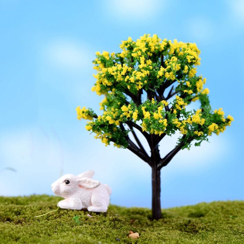 1 Pc Mini Tree Plant Figurines Garden Miniature Resin Craft Home Decoration