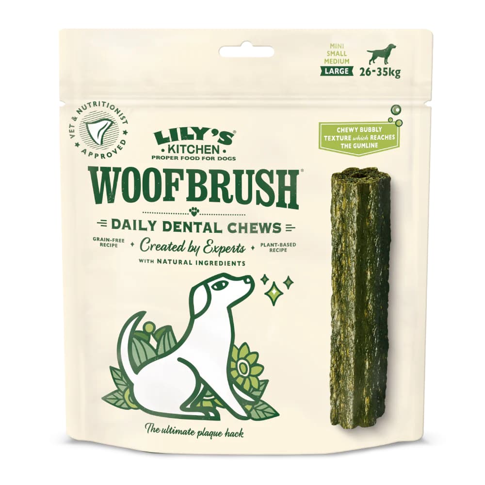 Lily's Kitchen Woofbrush Dental Sticks for Large Dogs - dog snacks - 7 x 47g