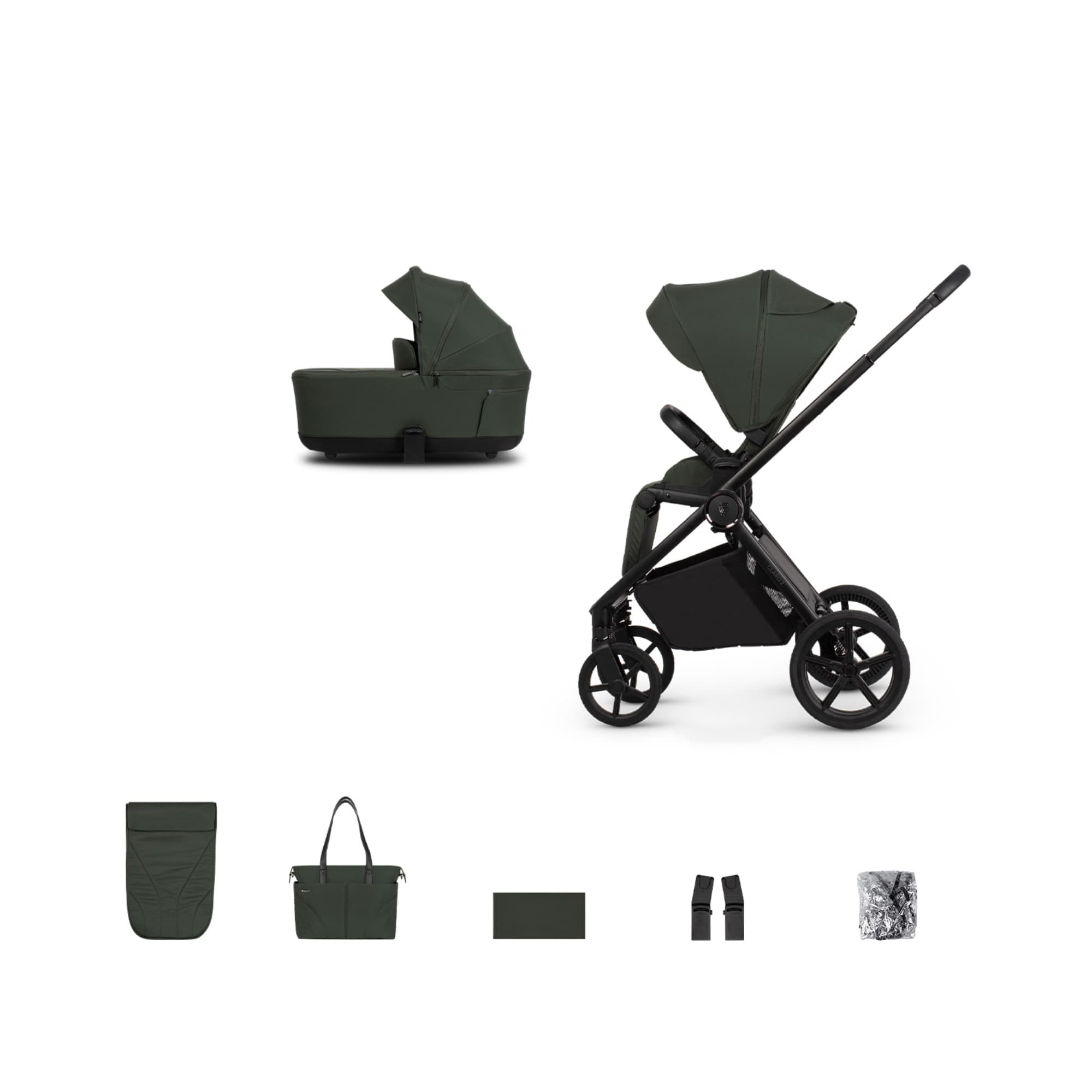 Venicci Claro 2 Pushchair Bundle with Accessories - Forest