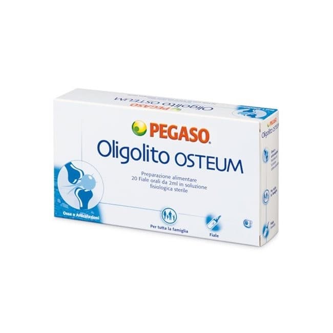Pegaso - Pegaso Oligolito Osteum Integratore A Base Di Calcio Per Ossa e Articolazioni 20 Fiale